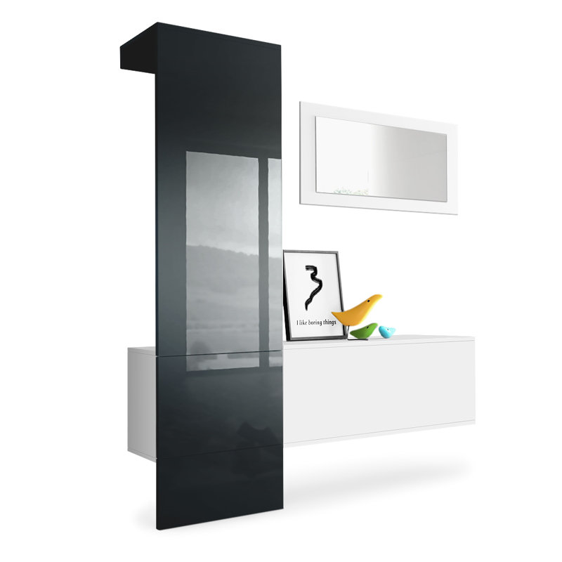 Metrodora 4 Piece Hall Set, Glossy black