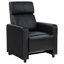 Ensemble de salon inclinable capitonné Holbert - noir