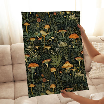 «Botanical Cottagecore Forest Mush Champeliers», reproduction d'art non encadrée