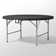 Round Foldable Plastic Table Collapsible Circular Steel Frame with Carry Handle