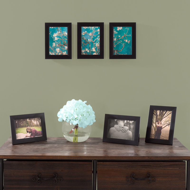 Classic Black 4x6 Tabletop and Wall Picture Frame Set