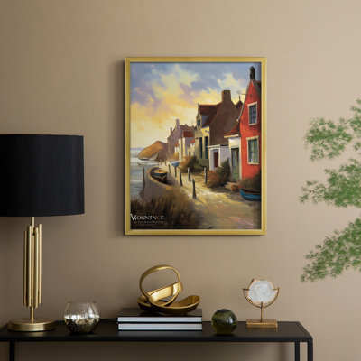 Paysages série CCLxxiv - reproduction encadrée de qualité supérieure - prête à être accrochée - aucun clou requis