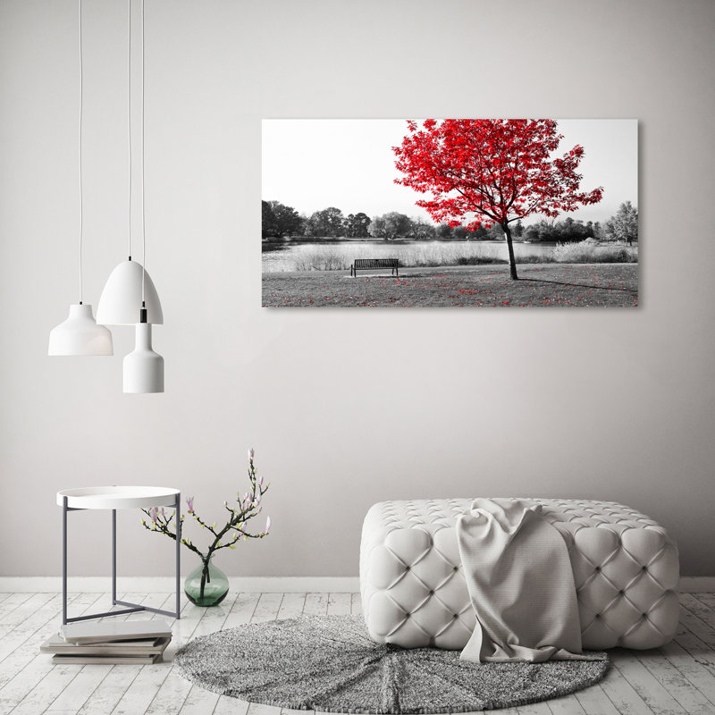 Red Tree - No Frame Print on Canvas