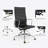 Genuine Leather Office Chair with Aluminum Frame and Base, Swivel Conference Room Chair-1225760889