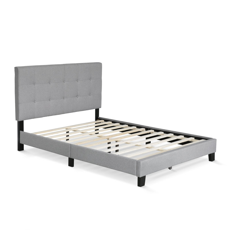 Carlester Upholstered Platform Bed, Queen, Glacier