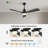 52 Inch Ceiling Fan with Lights Remote Control-481455983