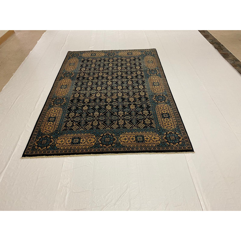Tapis Oushak rétro de 5 pi 6 po x 7 pi 10 po One-of-a-Kind Anatolian
