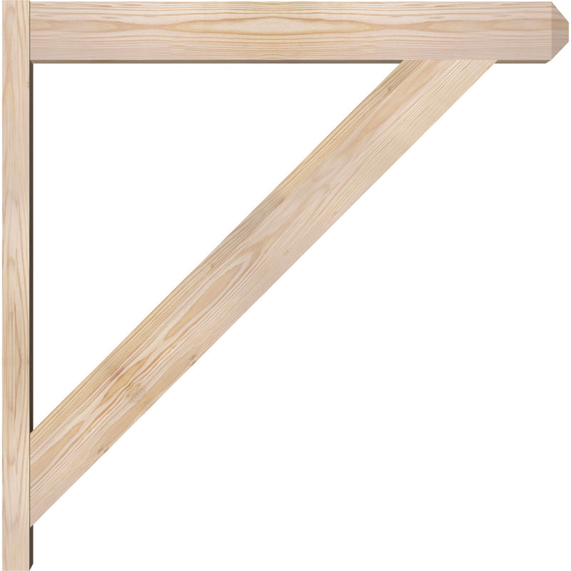 Artisan traditionnel en bois rustique, Sapin Douglas de 5 1/2 po (lisse), P 34 po x H 34 po