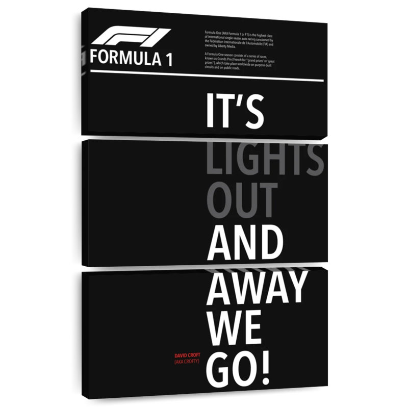 Sirci «It's Lights Out And Away We Go», H 38 po x l 24 po