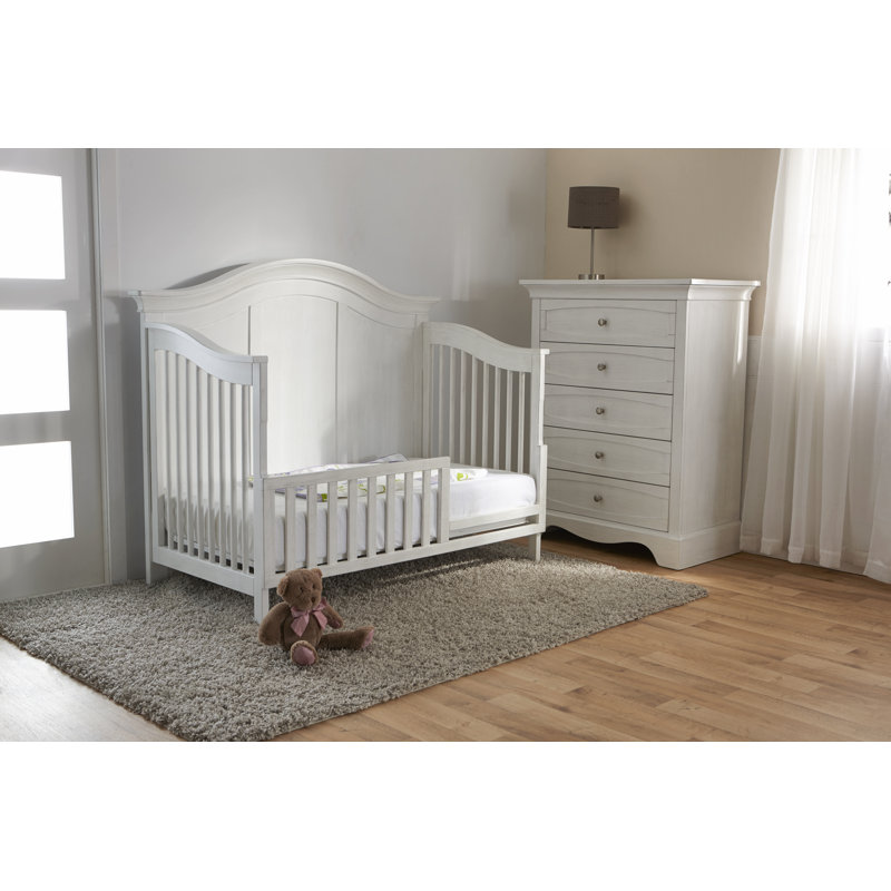 Lit de bébé convertible Eavan Forever 5-en-1, Blanc, blanc