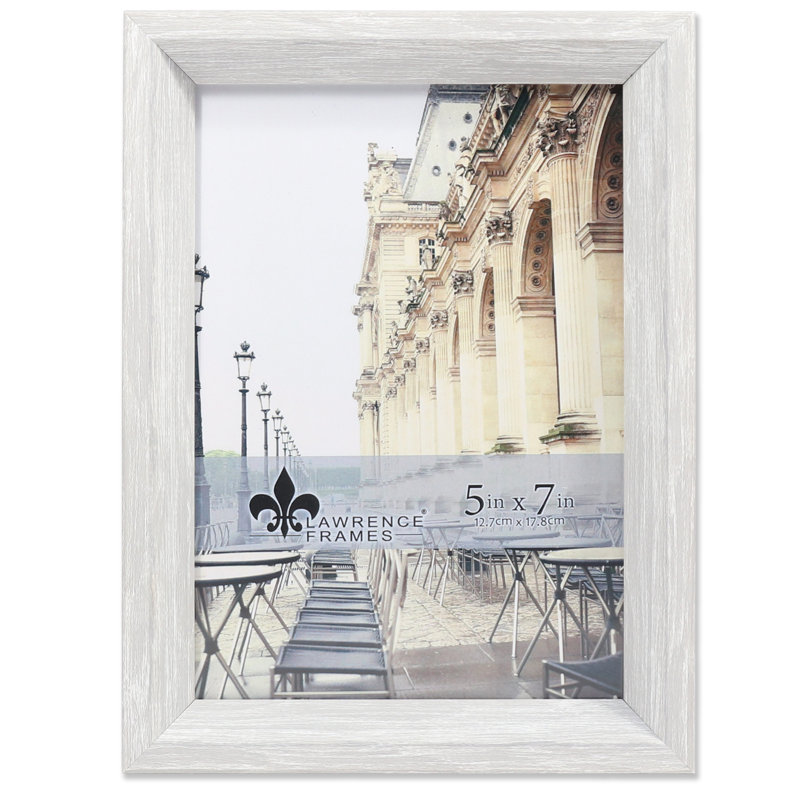 Cadre photo Diane, 5 po x 7 po, Gris blanc délavé