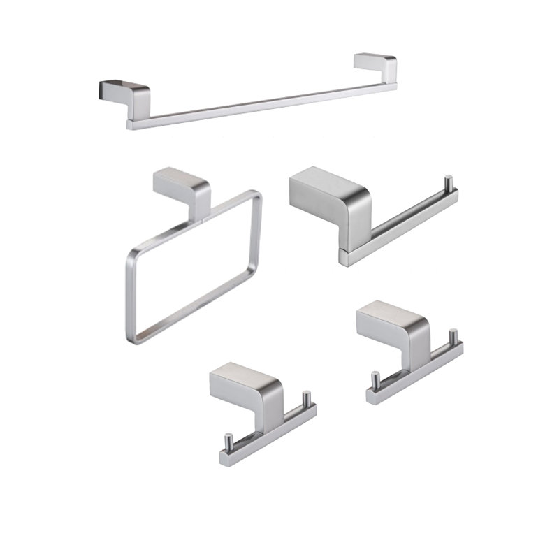 Ensemble de quincaillerie de salle de bain 5 pièces, Nickel brossé