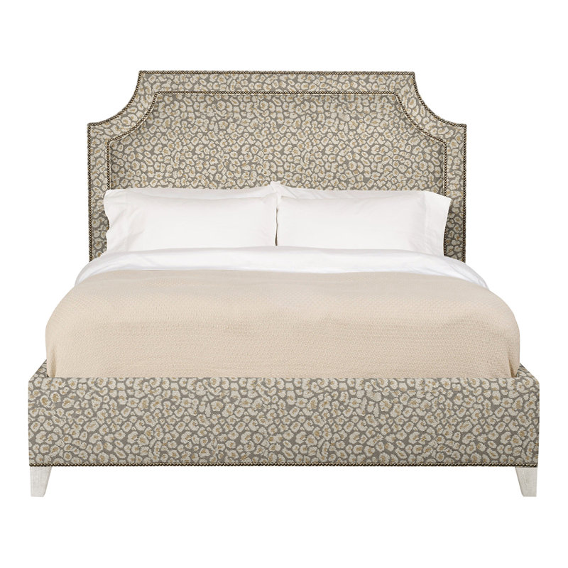 Audrey/Asher Upholstered Bed, Casa Blanca, Tuck Graphite, Yes
