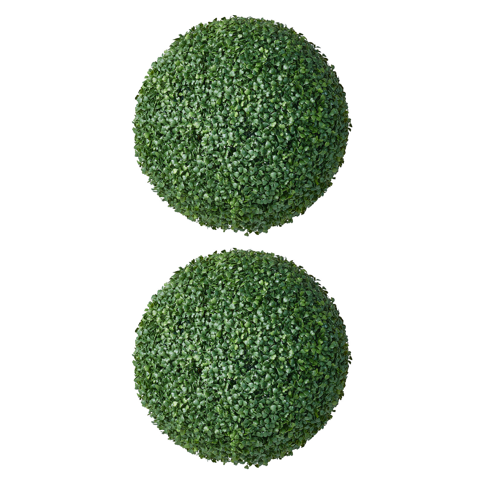 Ashwell Artificial Milan Leaf Topiary Ball – UV Resistant Faux Boxwood Sphere For Front Porch & Outdoor Garden Decor – High Density Realistic Foliage (Unpotted)