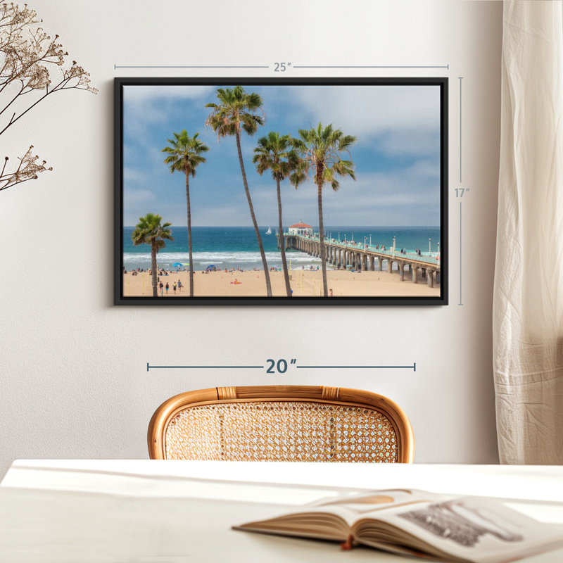 Plage «Summer In Manhattan Beach Wall Art», H 17 po x l 25 po