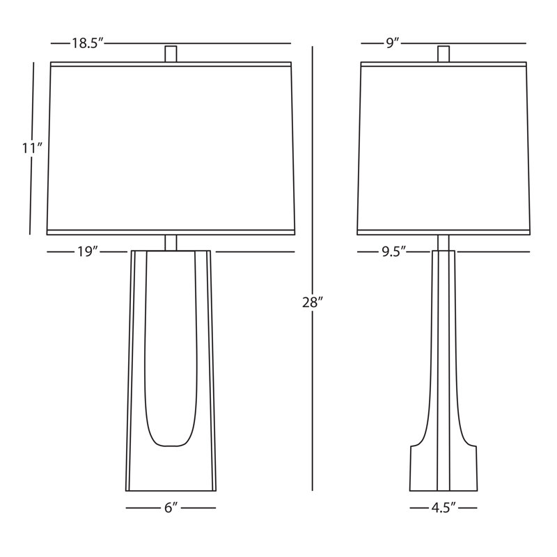 Margeaux Table Lamp, Polished Nickel