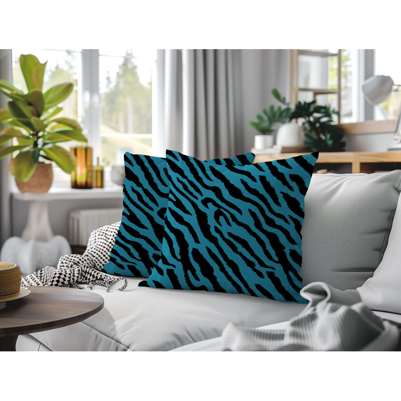 Coussin intérieur / extérieur Valerie, 20x20, Turquoise