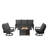 Febres 5 - Person Patio Conversation Set with Cushions-3872560