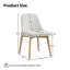 Chaise de salle à manger moderne rembourrée en 2 pièces avec pieds en bois massif, idéale pour la cuisine et la salle à manger.-2031153958