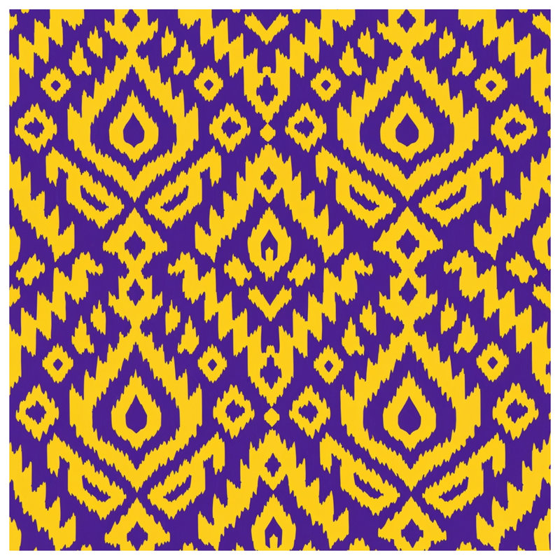 Édredon jaune à motif ikat, King
