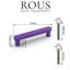 ROUS Hardware - Poignée d'armoire moderne Mid-Century, 4 po, royal (mauve)-112500722-111786464