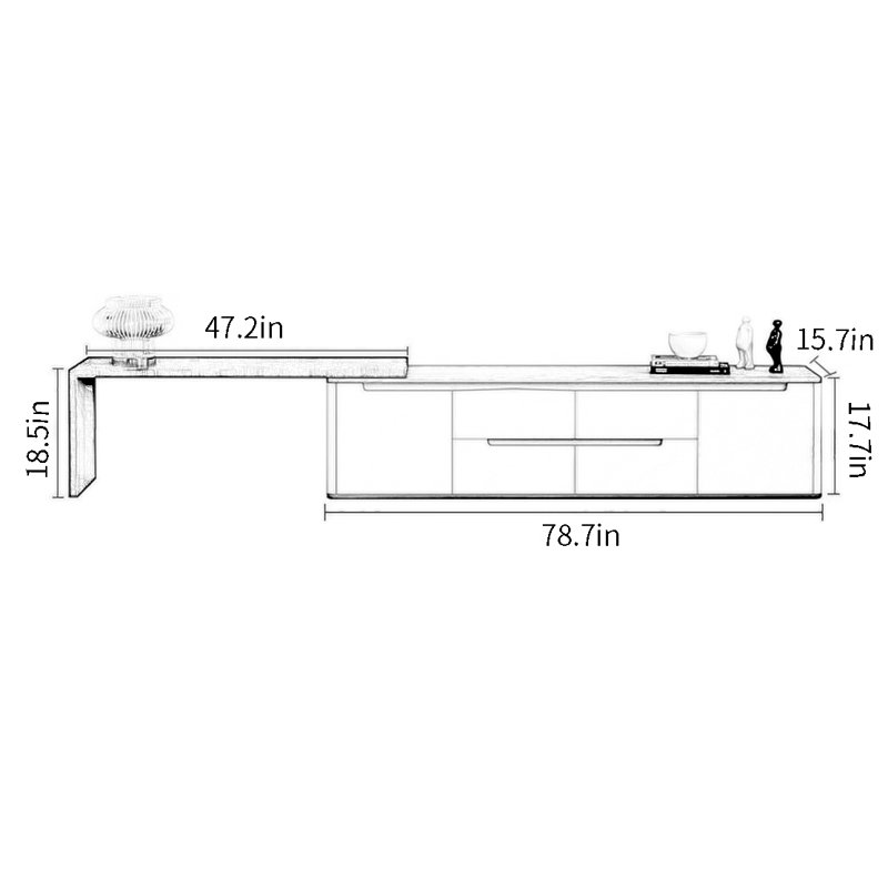 Modern simple cream TV cabinet