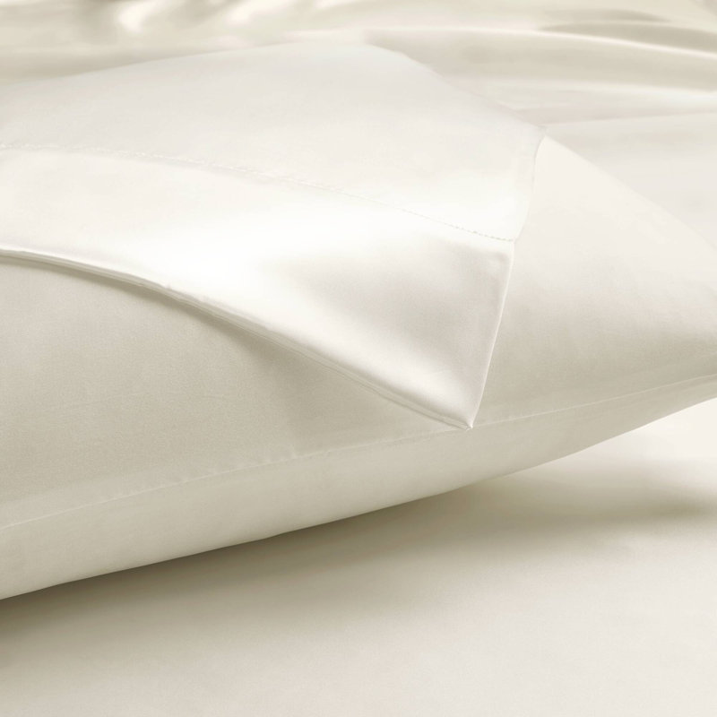 Ensemble de draps de luxe Satin infroissable, Ivoire ivoire, King Sheet Set + 4 Standard Pillowcases