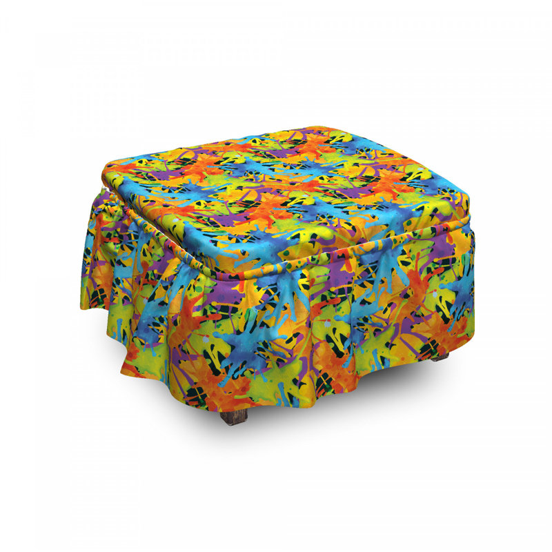 Housse pour repose-pieds funky splashs