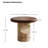 Mushroom-shaped walnut side table modern decorative table bedside table