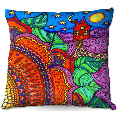Floral Reversible Throw Pillow