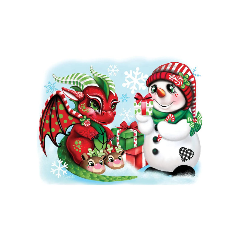 A Gift For My Dragon - Reproduction d'art murale - Toile tendue