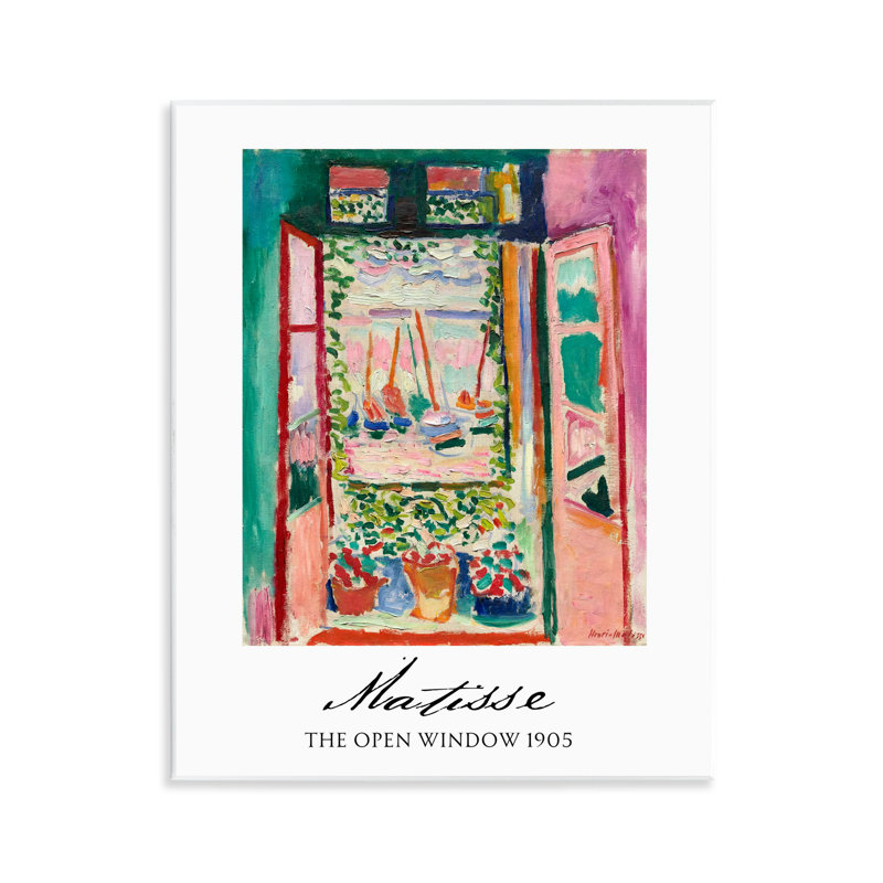 Plaque murale The Open Window Matisse, design par Vintage Hustle