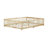 Full Size Floor Bed With Fence And Door,Rubber Wood Floor Bed With Safety Guardrails,Natural-1156730155-1156730158