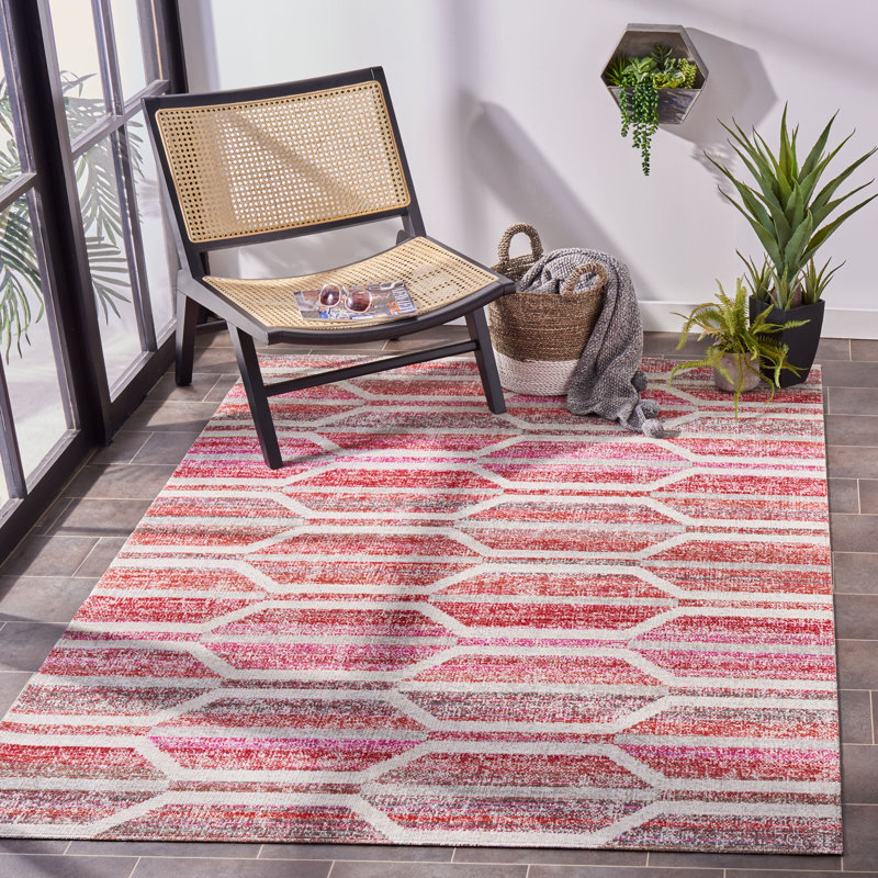 Tapis d'intérieur / extérieur à motif géométrique Neven 400 Performance, Rectangle 6 pi x 9 pi