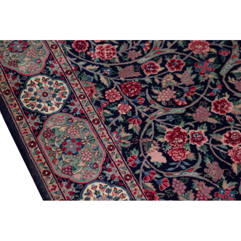 Hand-Knotted High-Quality Navy Area Rug