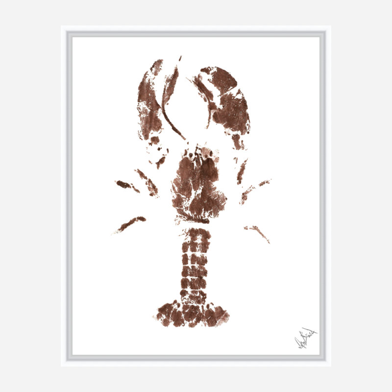 Lobster II By John Beard - Framed Gallery Wrapped Canvas Print, White Floater Framed, 32" H x 26" W x 2" D