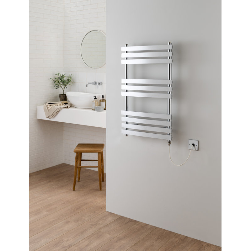 Amparo Contemporary Rail Heated Towel Rails, 82.8cm H x 50cm W x 9.5cm D