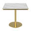 Table carrée bistro moderne tulipe avec plateau 31,5 pouces, facile à assembler, structure robuste