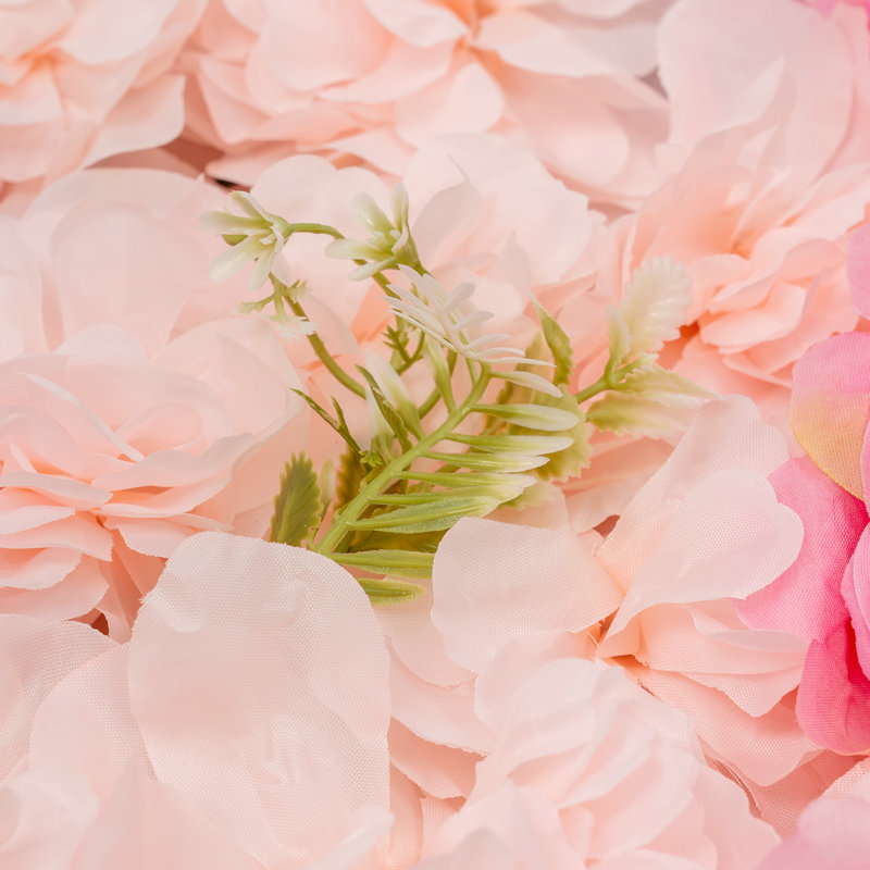 6PCS Artificial Flower Panels For Party Wedding Decor, Pale Pink