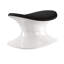 Tabouret ovale en coton noir et blanc de 53 cm
