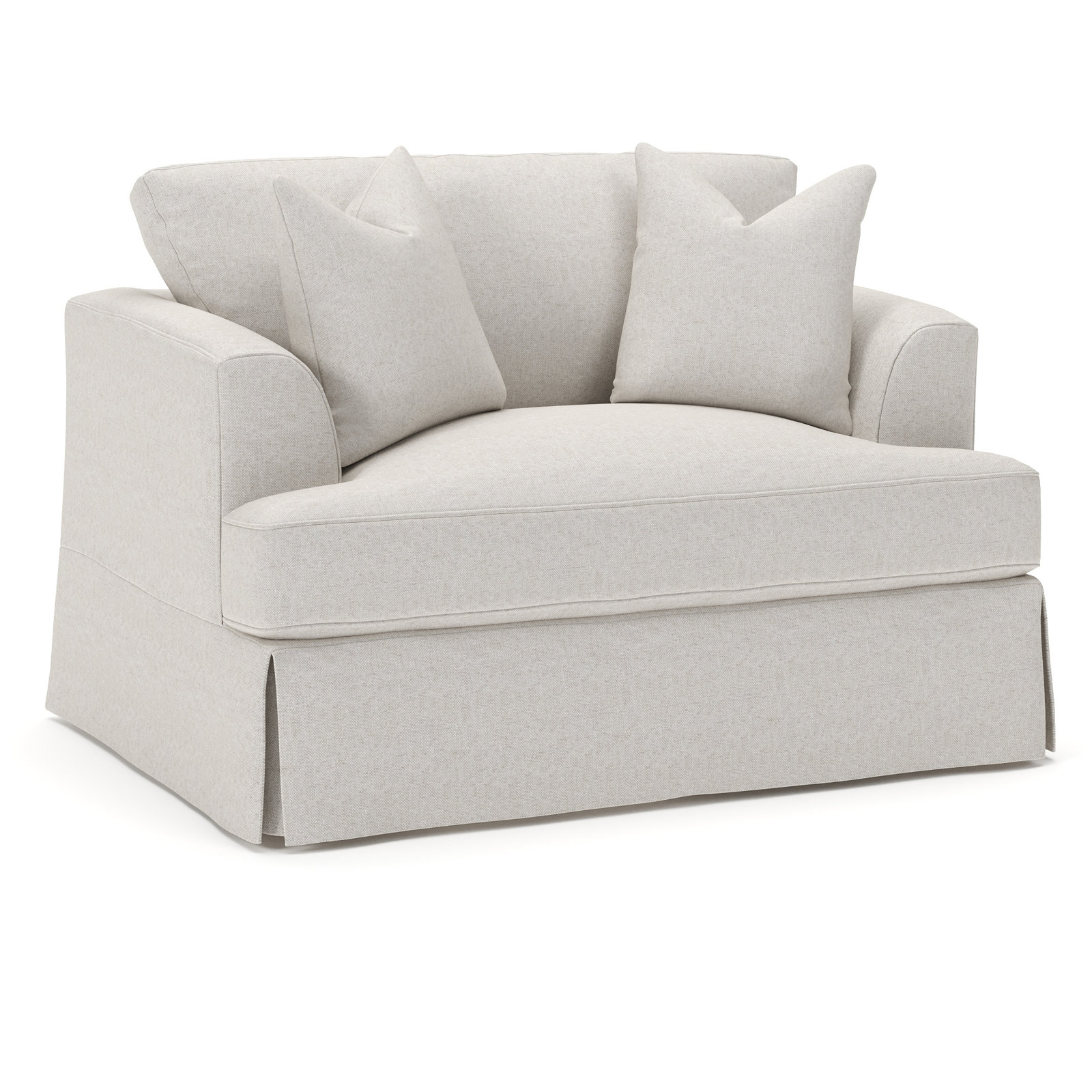 Lucia Upholstered Armchair, Macarena Light Gray Canvas