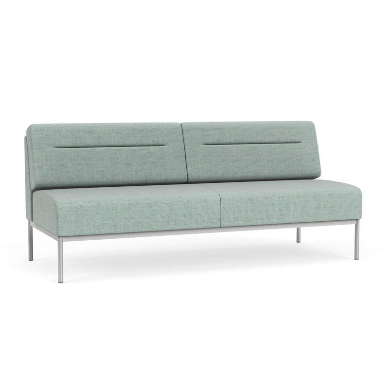 Canapé Darsey, Chambray écume de mer, Sans alimentation, Argent argent