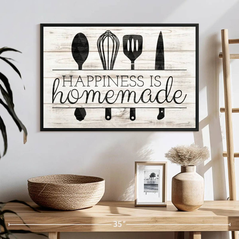 Les ustensiles de cuisine Tergel «Happiness Is Home», H 17 po x l 25 po