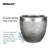 Concrete Effect Indoor Plant Pot, Indoor Planter with Metallic Looks, Small Flower Pot with Mesh Pattern D26.5 H24.5 cm, with Inner Top D22.5 cm, 13 litres-634636569