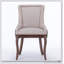 Chaise de salle à manger Ultra Side avec tissu épais, dossier haut et rivets décoratifs pour un confort élégant
