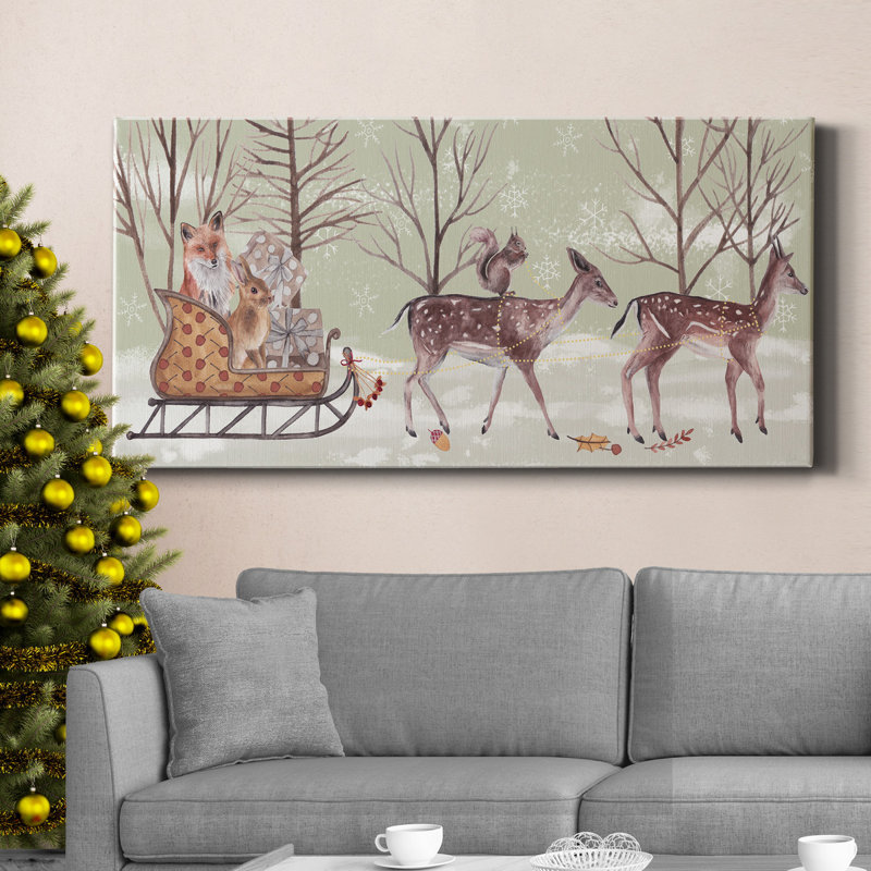 Toile tendue avec châssis de la collection Christmas Time Collection Premium, H 8 po x l 20 po x P 1,5 po