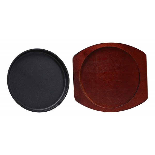 Steak Sizzle Plate Oval Shape 8/10/12 Cast Iron Plate for Kitchen  Grilling