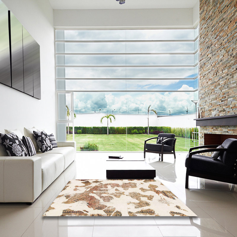 Stilesville Abstract Indoor Rug, Square 7'