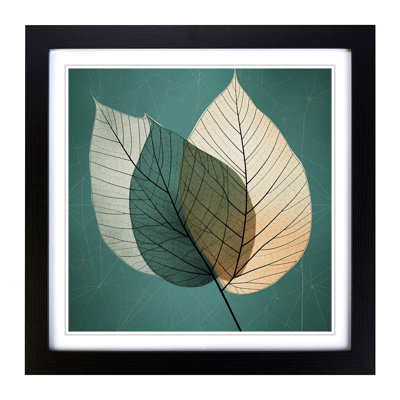 Leaf Geometric - Single Picture Frame Print on Wood