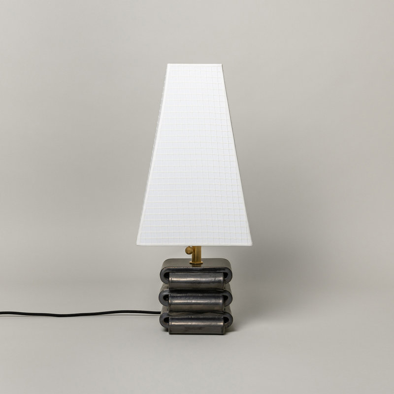 Gio Table Lamp, Graphite, Grid